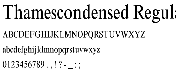 ThamesCondensed Regular font